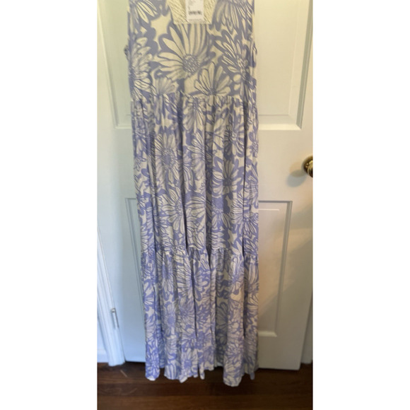 FREE PEOPLE Intimately Free Small Tiers For You Maxi Dress Cornflower Combo NWT - Picture 6 of 15